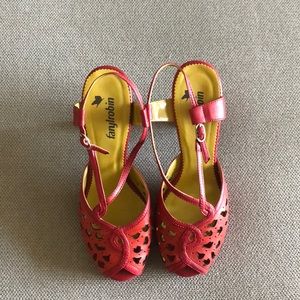 Red Vintage-Style Heels